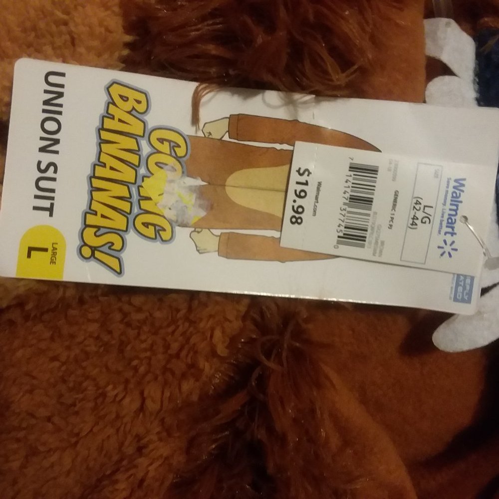 HALLOWEEN GOING BANNANAS  UNION SUIT SIZE L